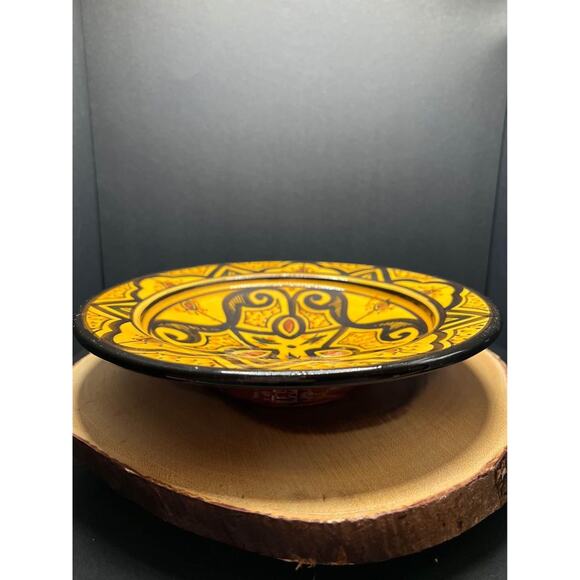 Vintage Handpainted Moroccan Mandala Plate - Picture 10 of 10